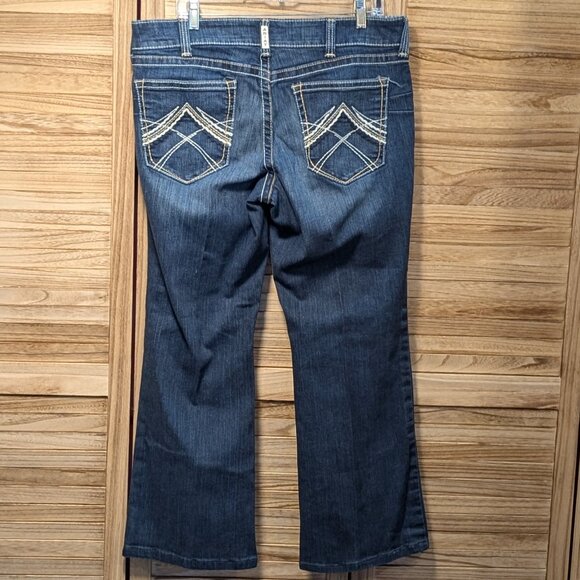 Ariat REAL Mid-Rise Boot Jeans Size 33R - Picture 1 of 15